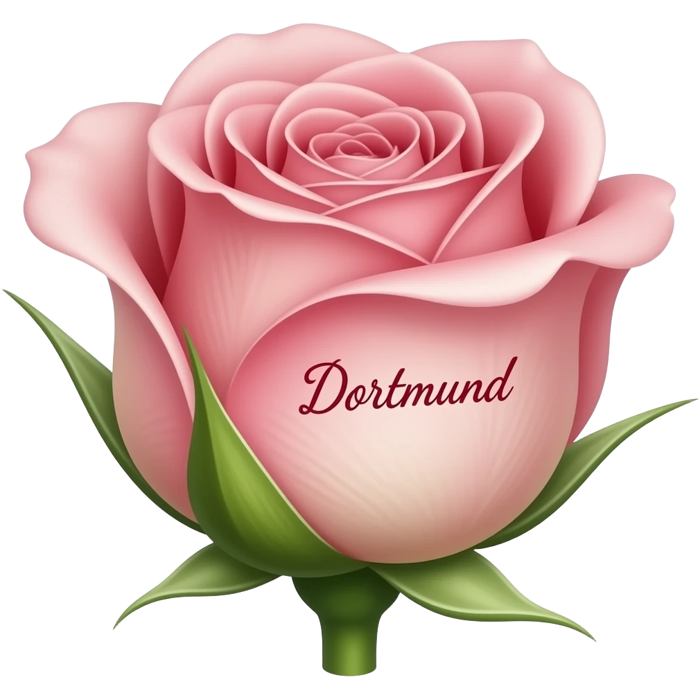 нарисуй реалистичную розу 'Dortmund' emoji