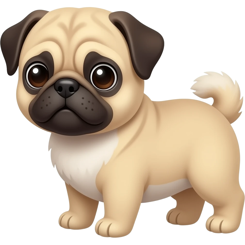 kawaii pug dog emoji