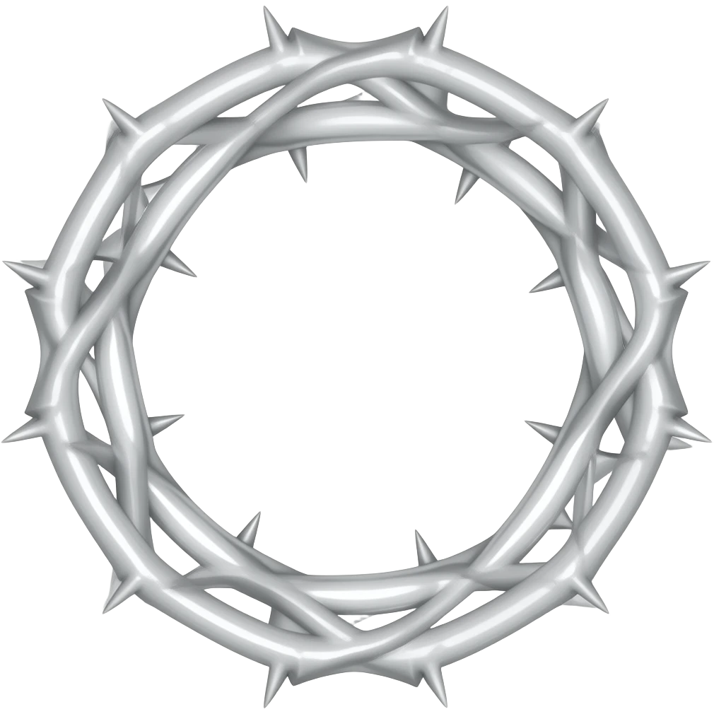 Thorn crown white emoji