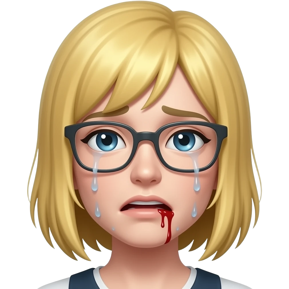 Uni que este llorando sangre emoji