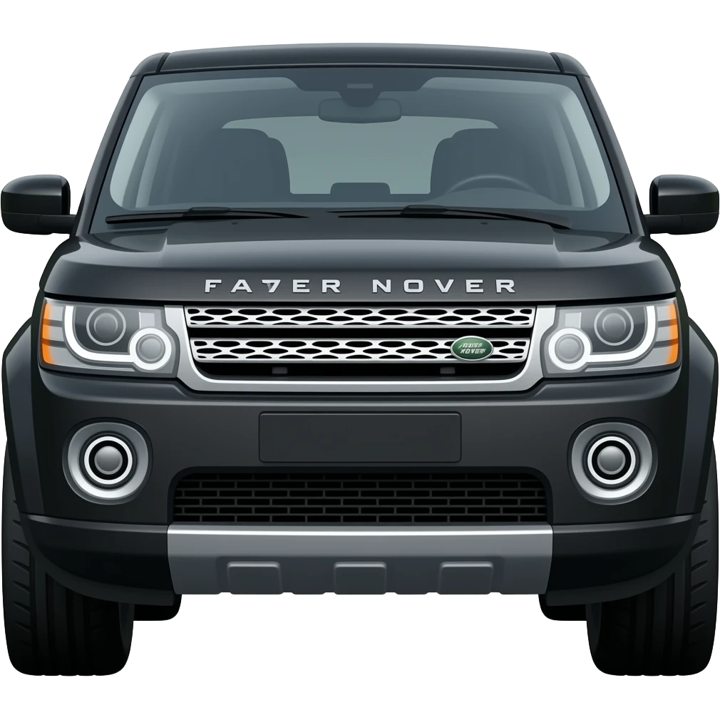 Black land rover car emoji