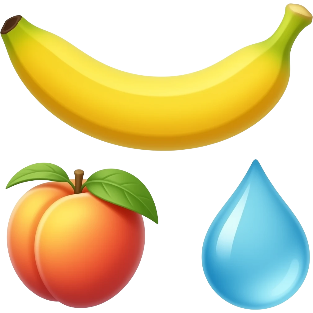 🍌🍑💧 emoji