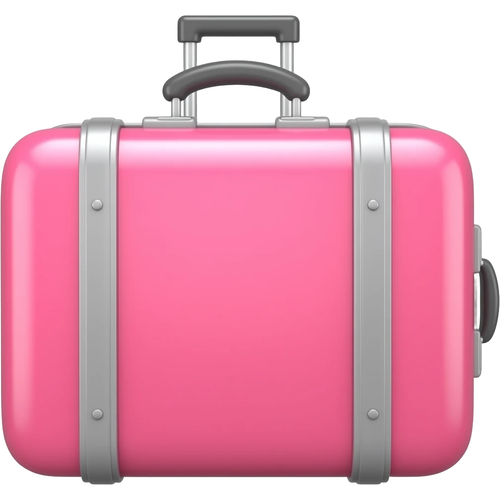 pink rectangular suitcase emoji