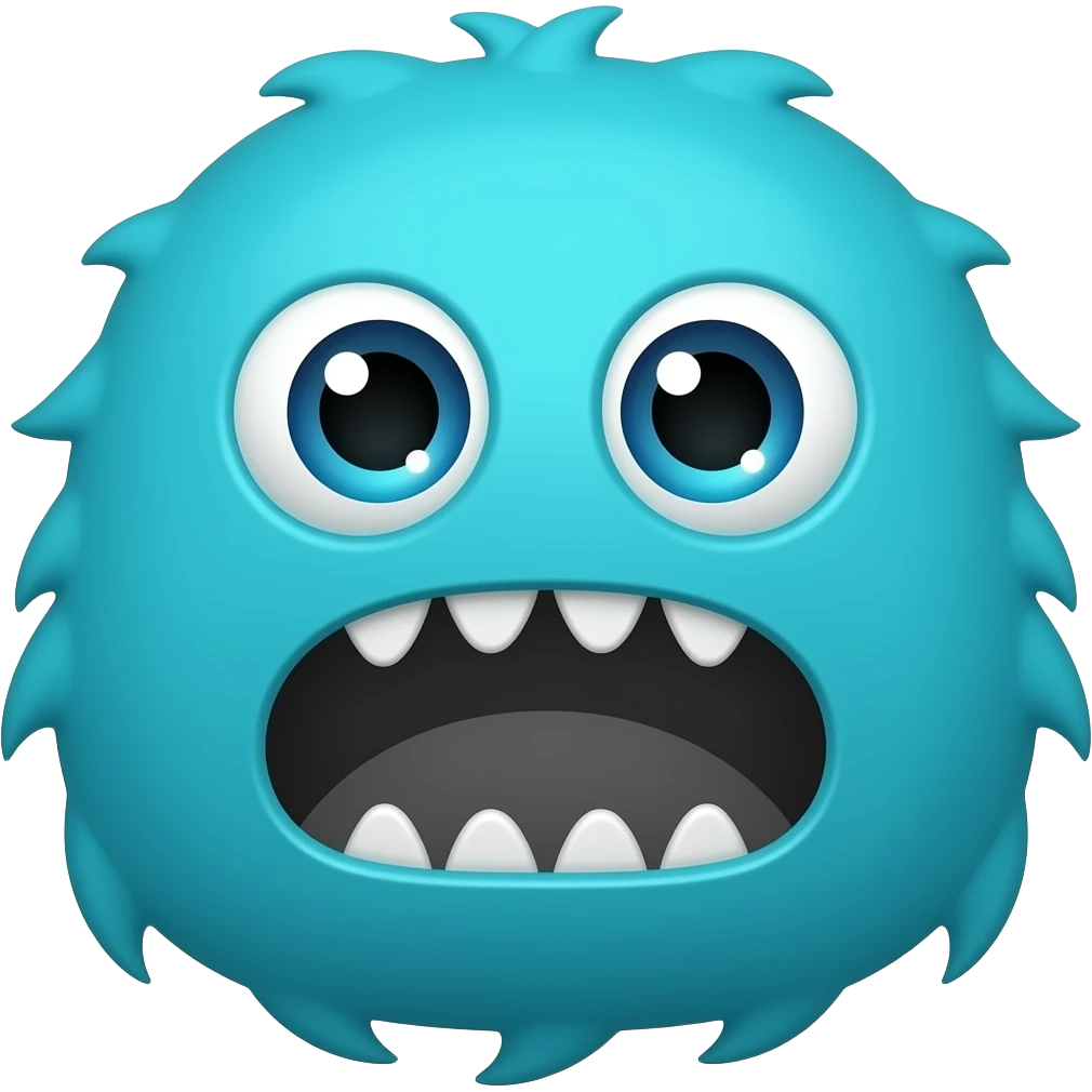 Square shape monster head emoji