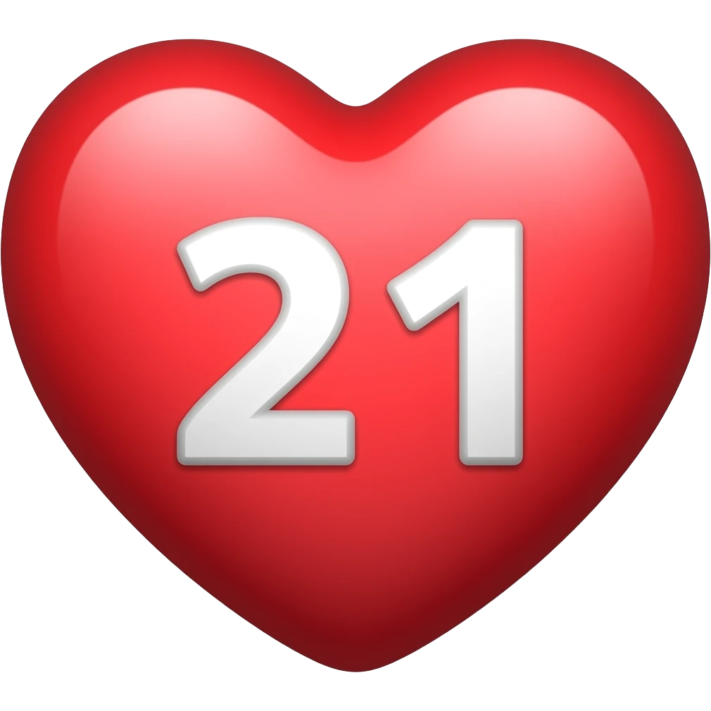 21st heart emoji