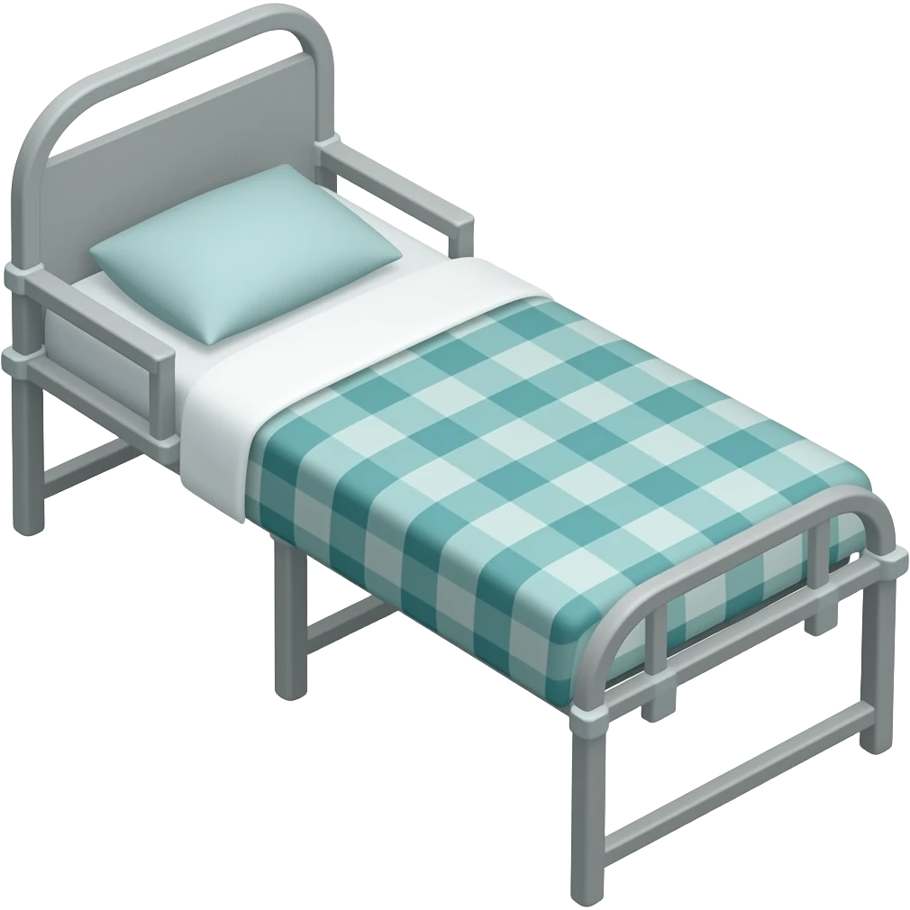 folding bed cot, transparent background emoji