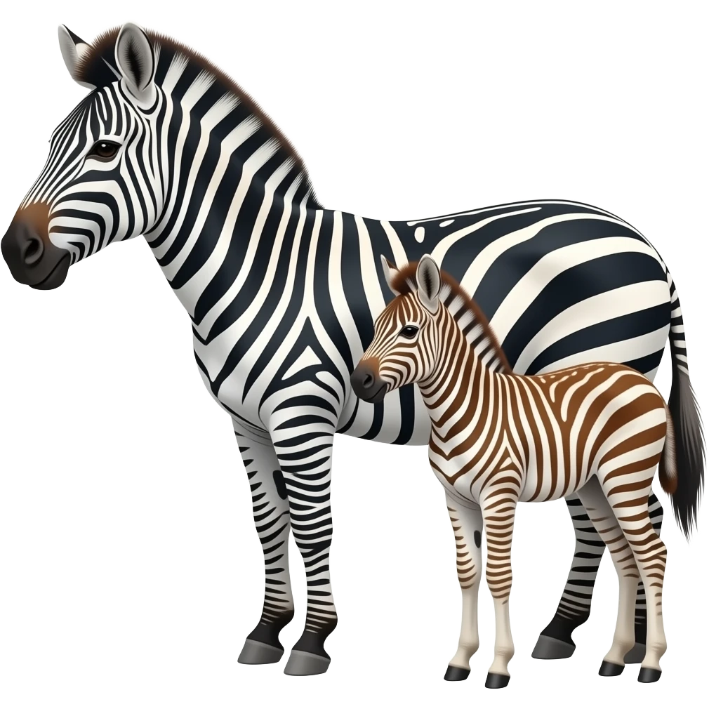 Zebra and foal emoji