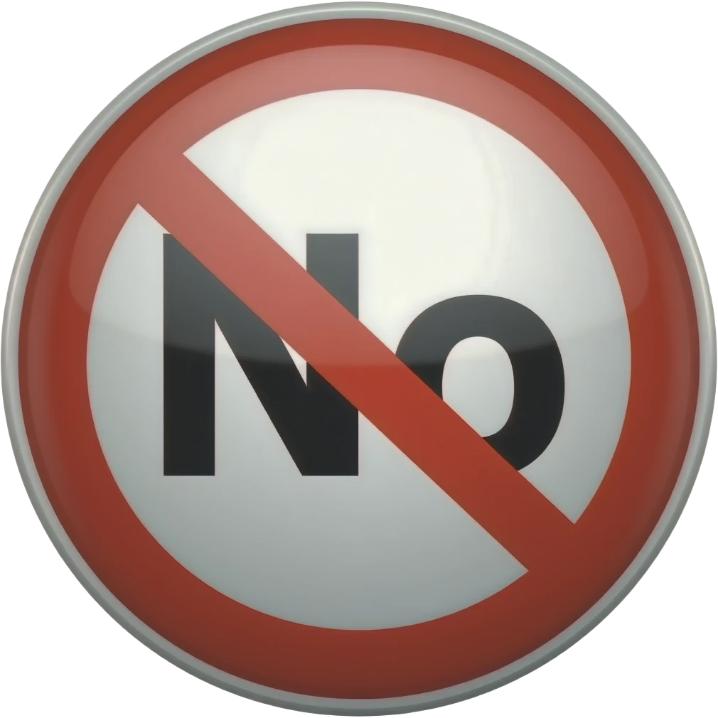 No sign emoji | AI Emoji Generator