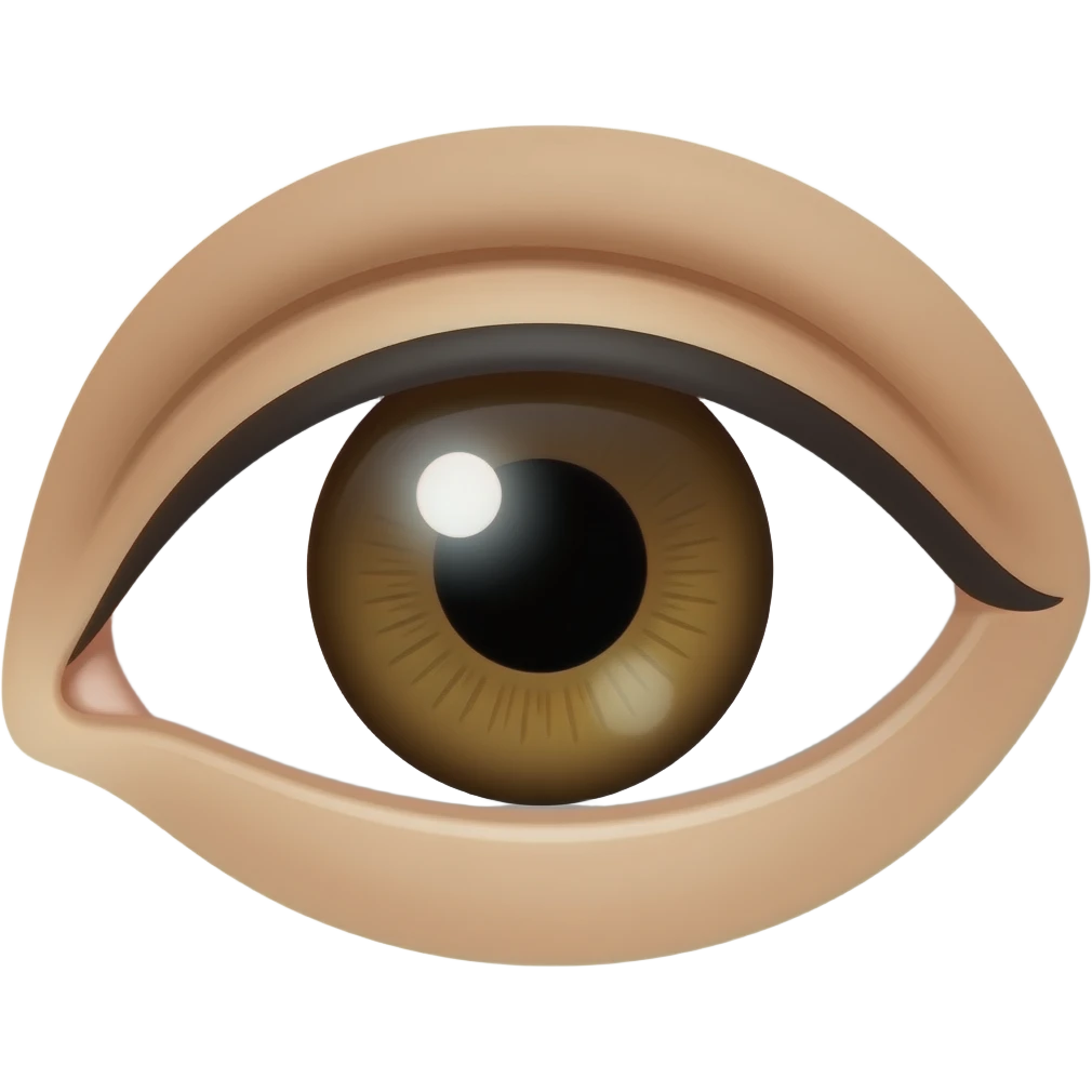 human brown eye emoji