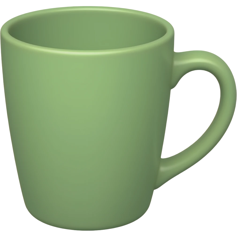 low light sage green cup emoji