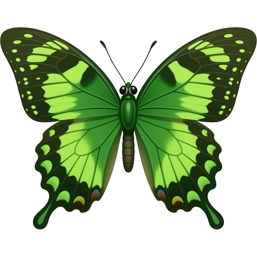 green butterfly emoji
