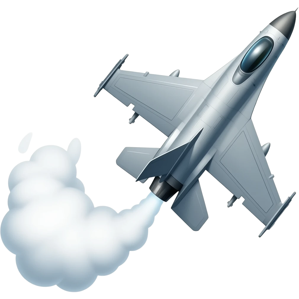 Jet puffed emoji