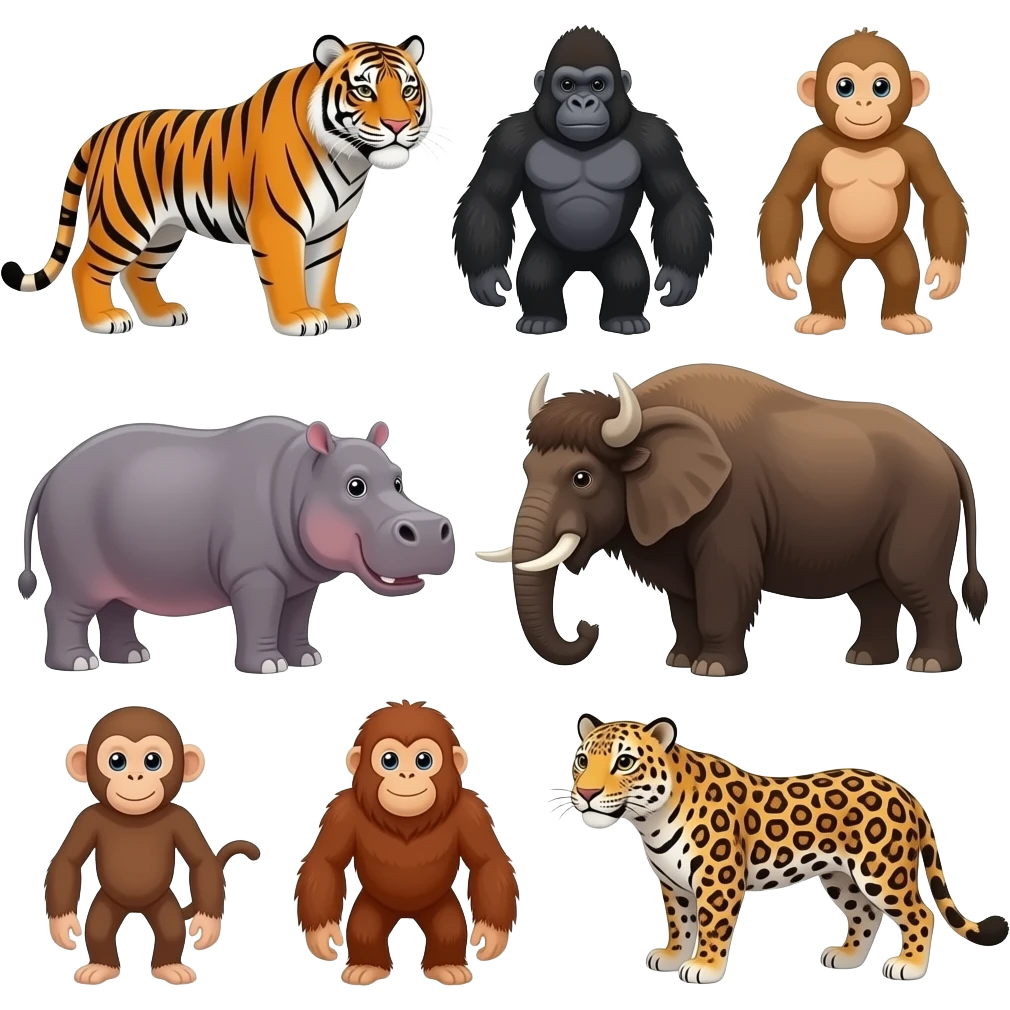 🦁🐯🦍🐒🐘🦛🦬🐒🦧🐆 emoji