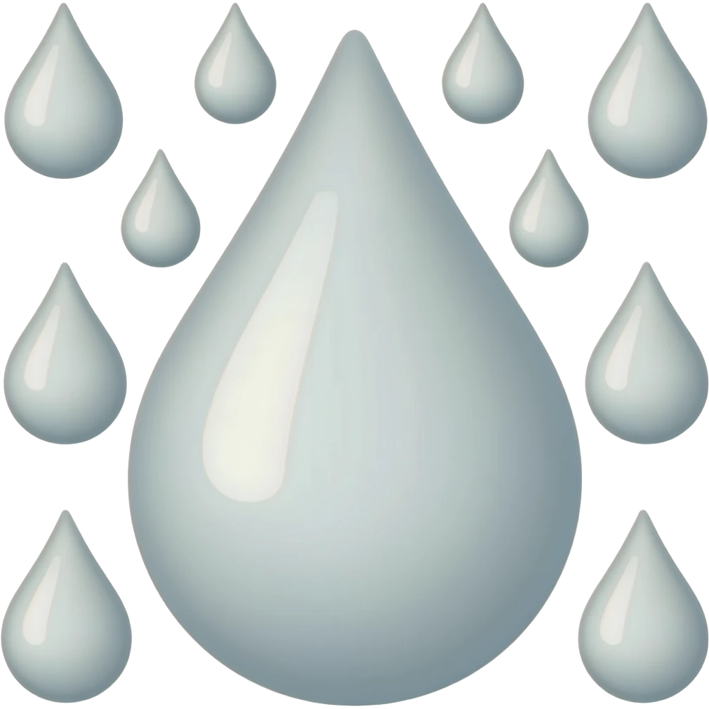 Много капель белой жидкости emoji