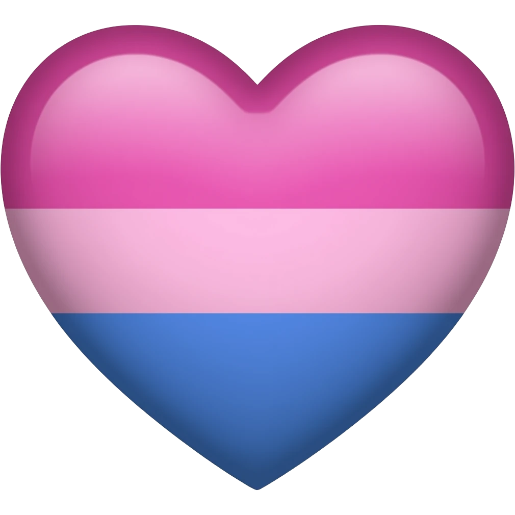 Bi-Sexual flag heart emoji