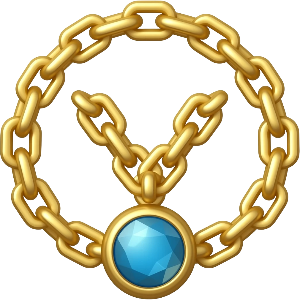 cadena con una joya emoji