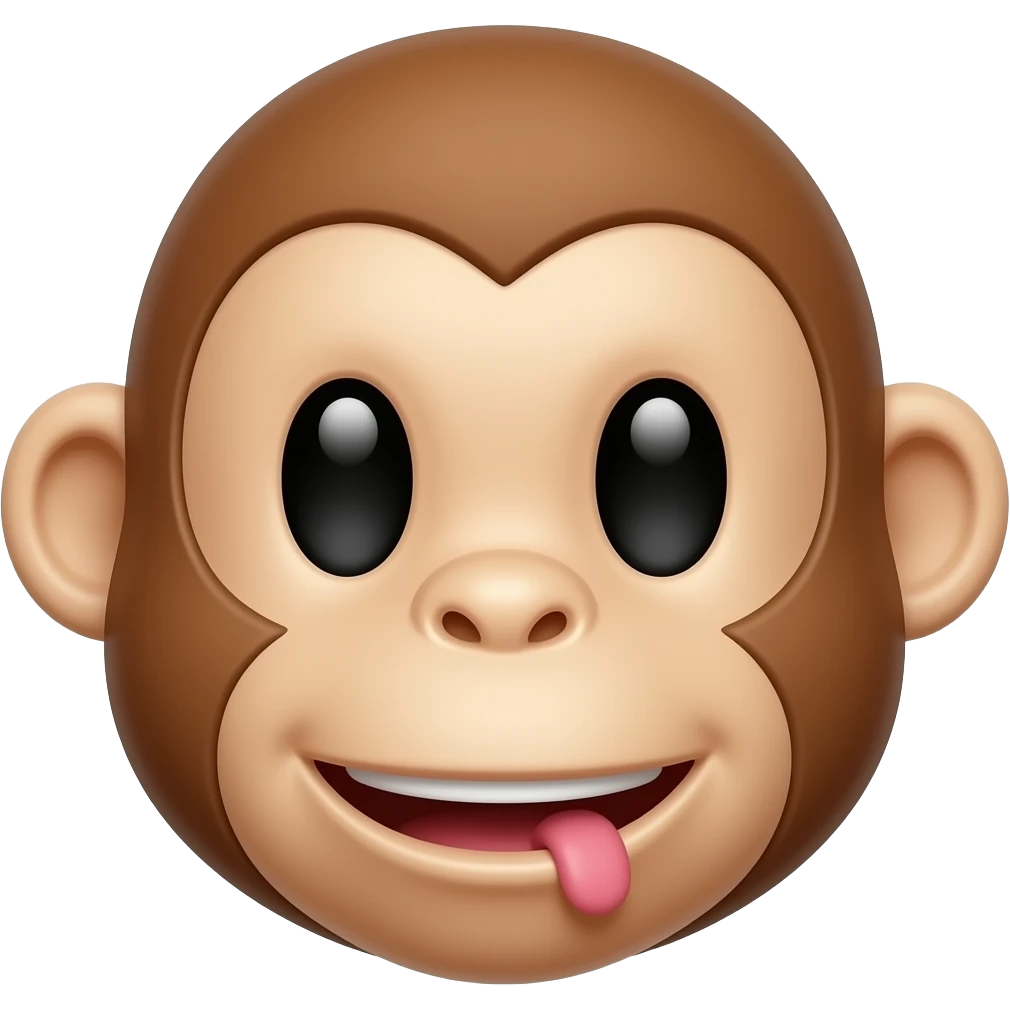Monkey saying the n word emoji