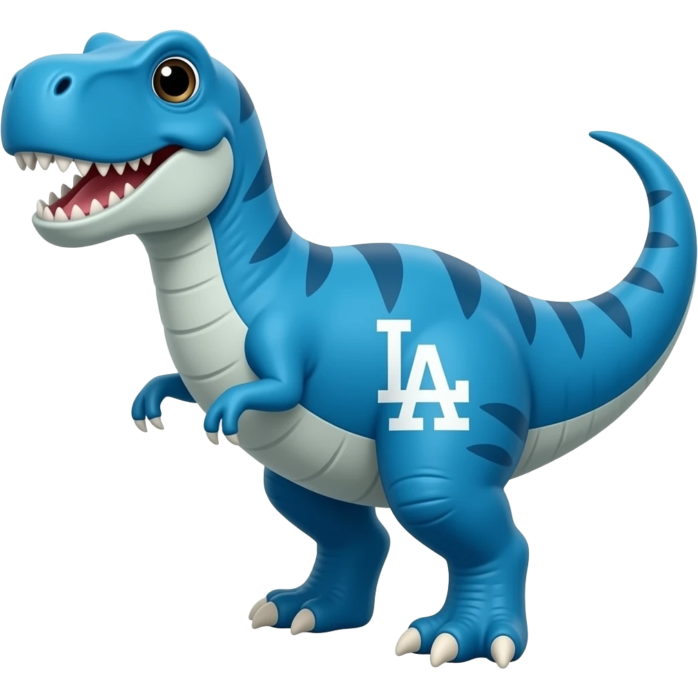 dodgers LA logo blue dinosaur emoji