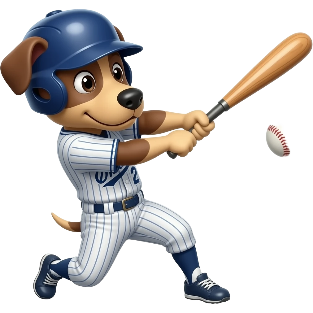 dog hitting a homerun emoji