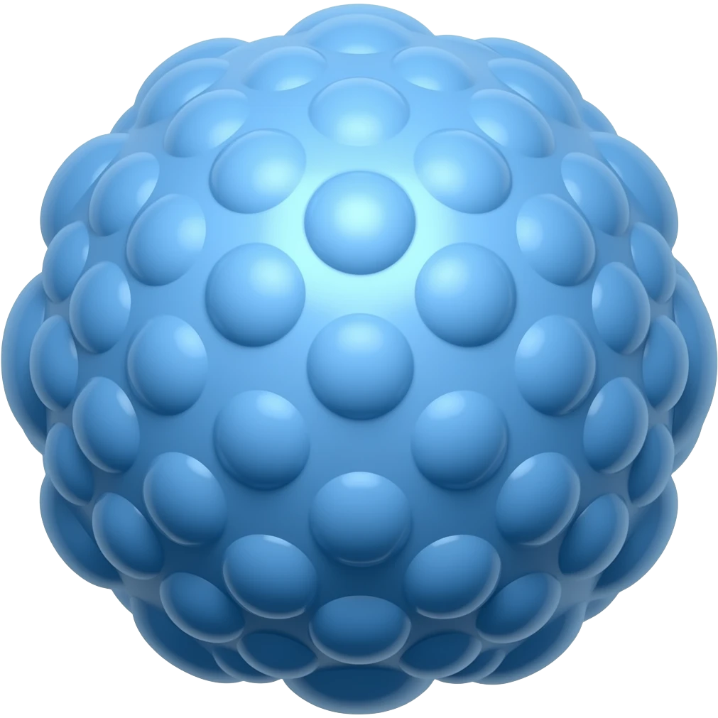 Blue buzz ball emoji