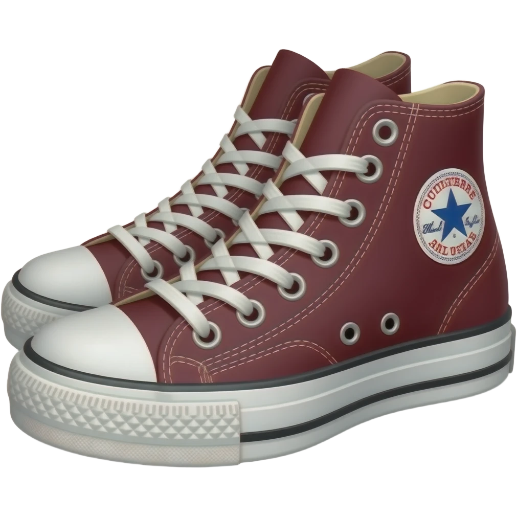darker burgundy converse tennis emoji