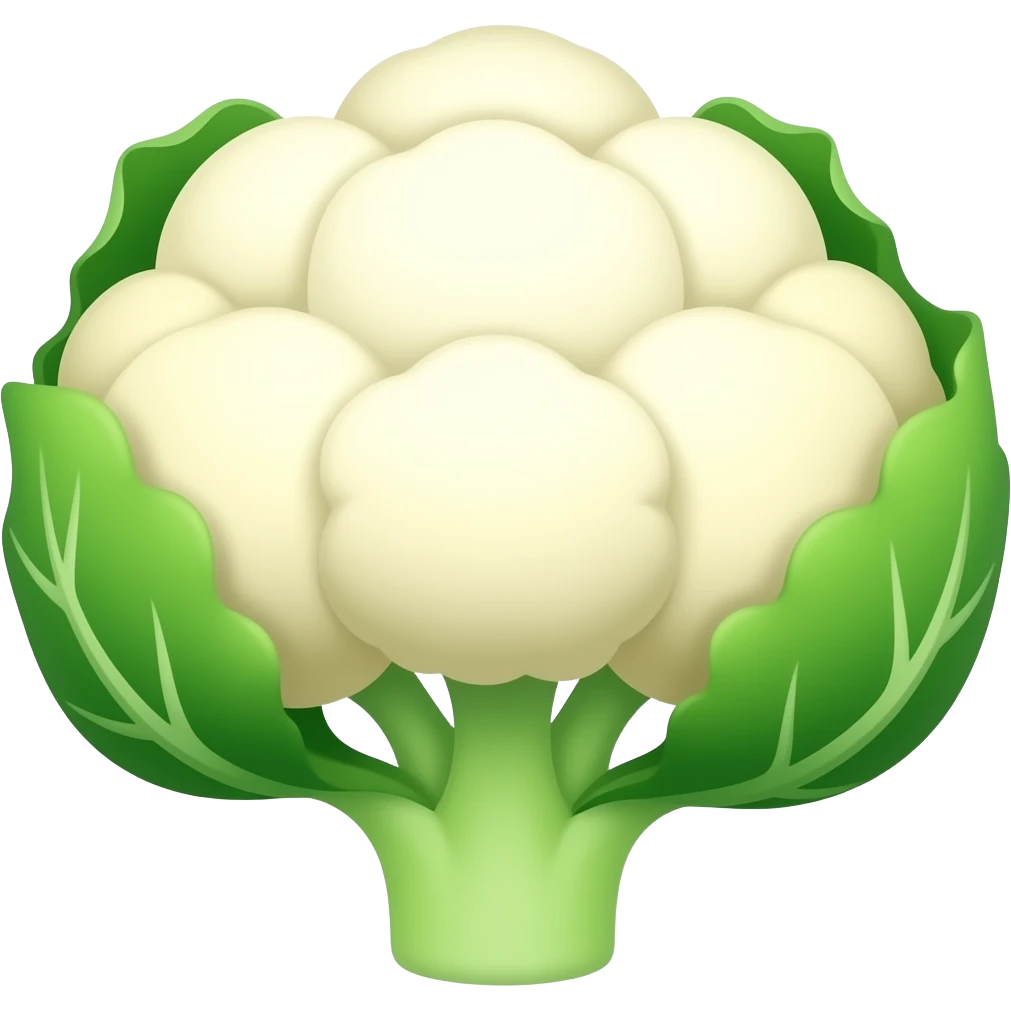 Cauliflower cartoon emoji