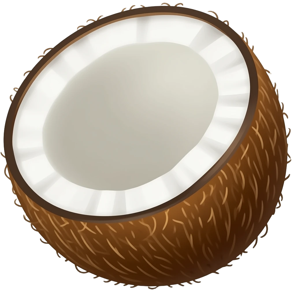 Whole coconut emoji