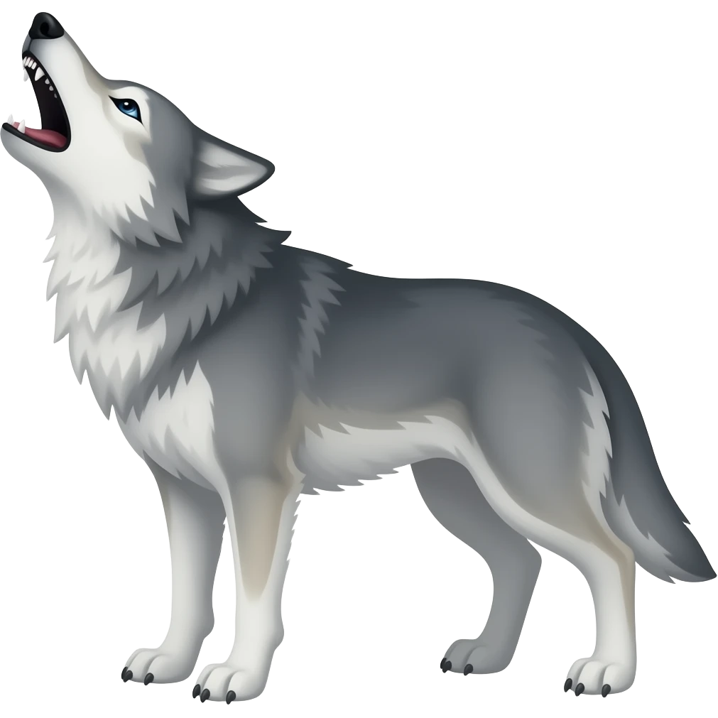 howling wolf emoji