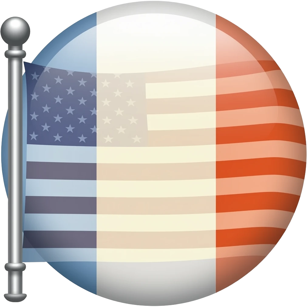 Circle flag shape on pole emoji