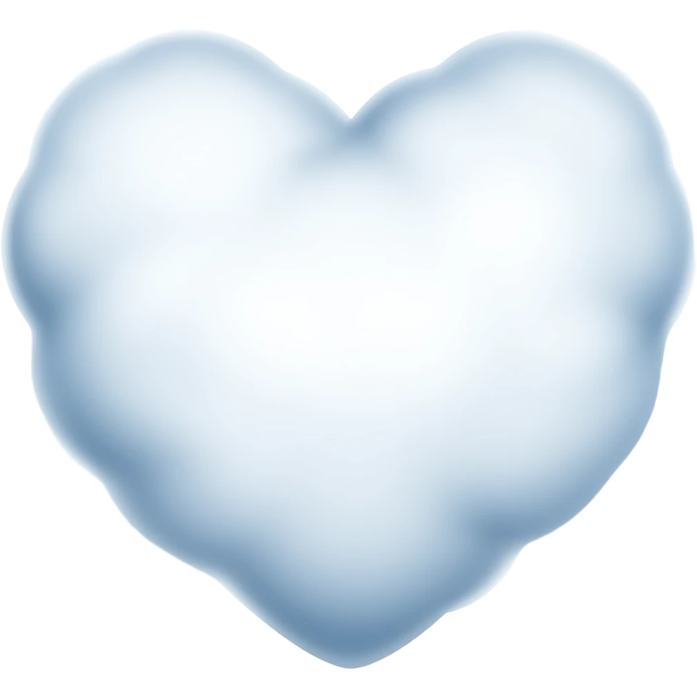 cloud shaped by love emoji