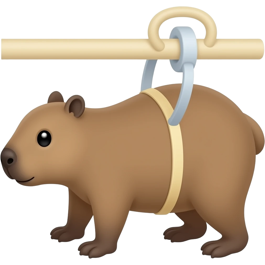 Capybara gymnastics emoji