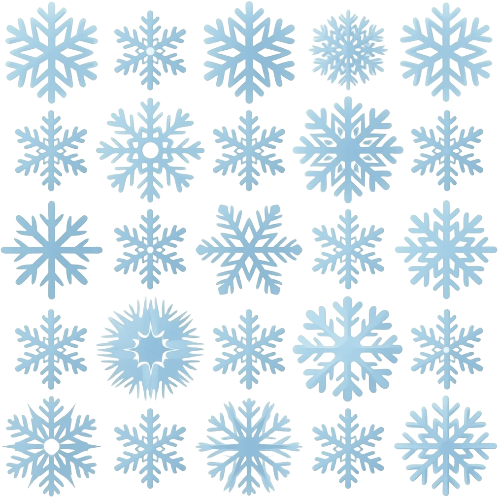muchos copo nieve emoji