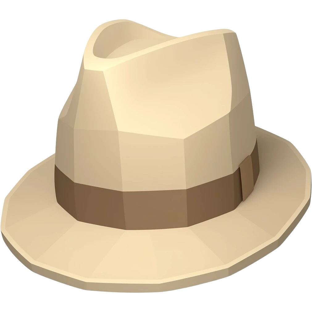 hat low poly emoji