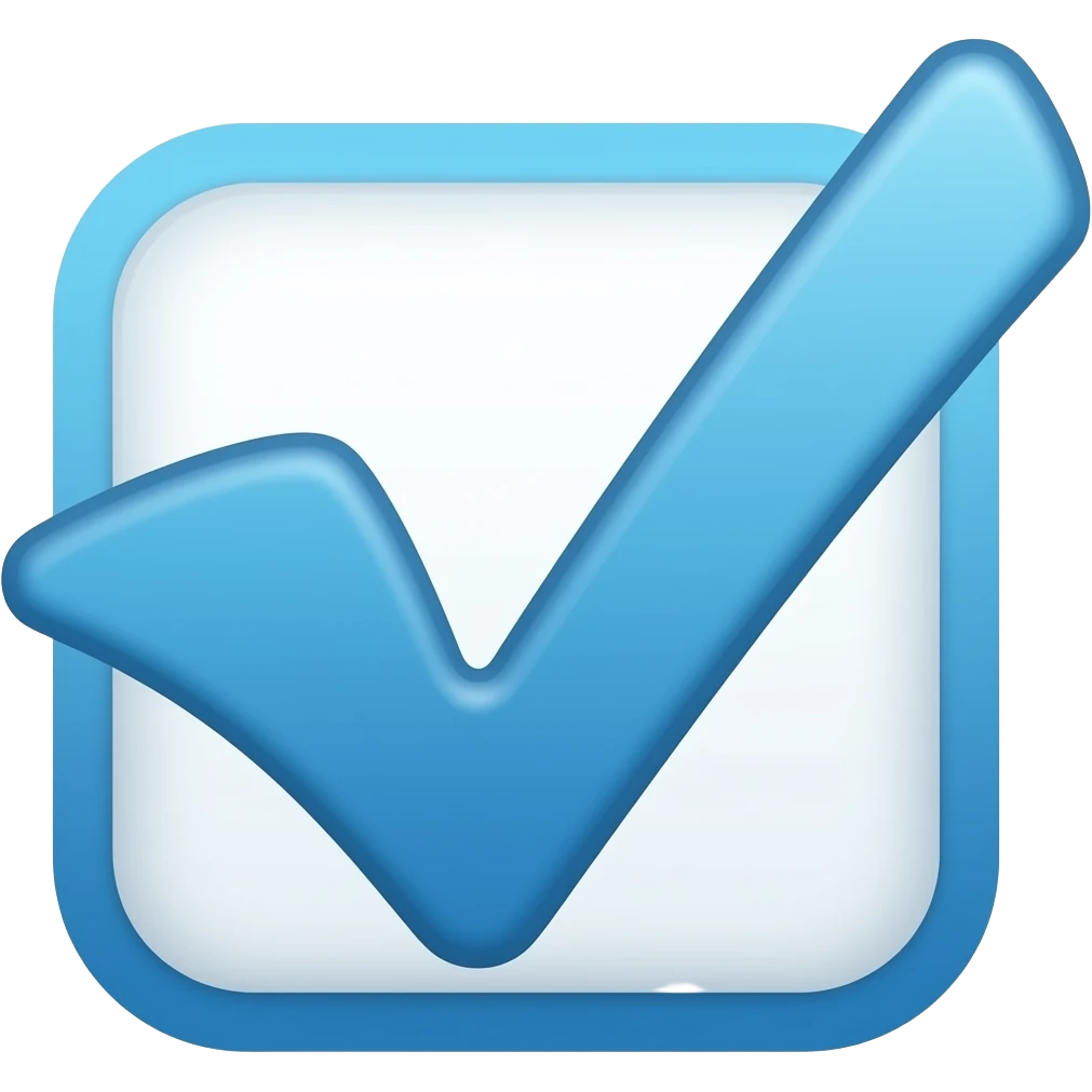 Blue tick emoji