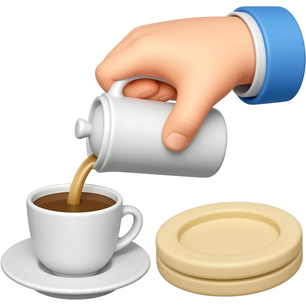 Pouring in a cup emoji