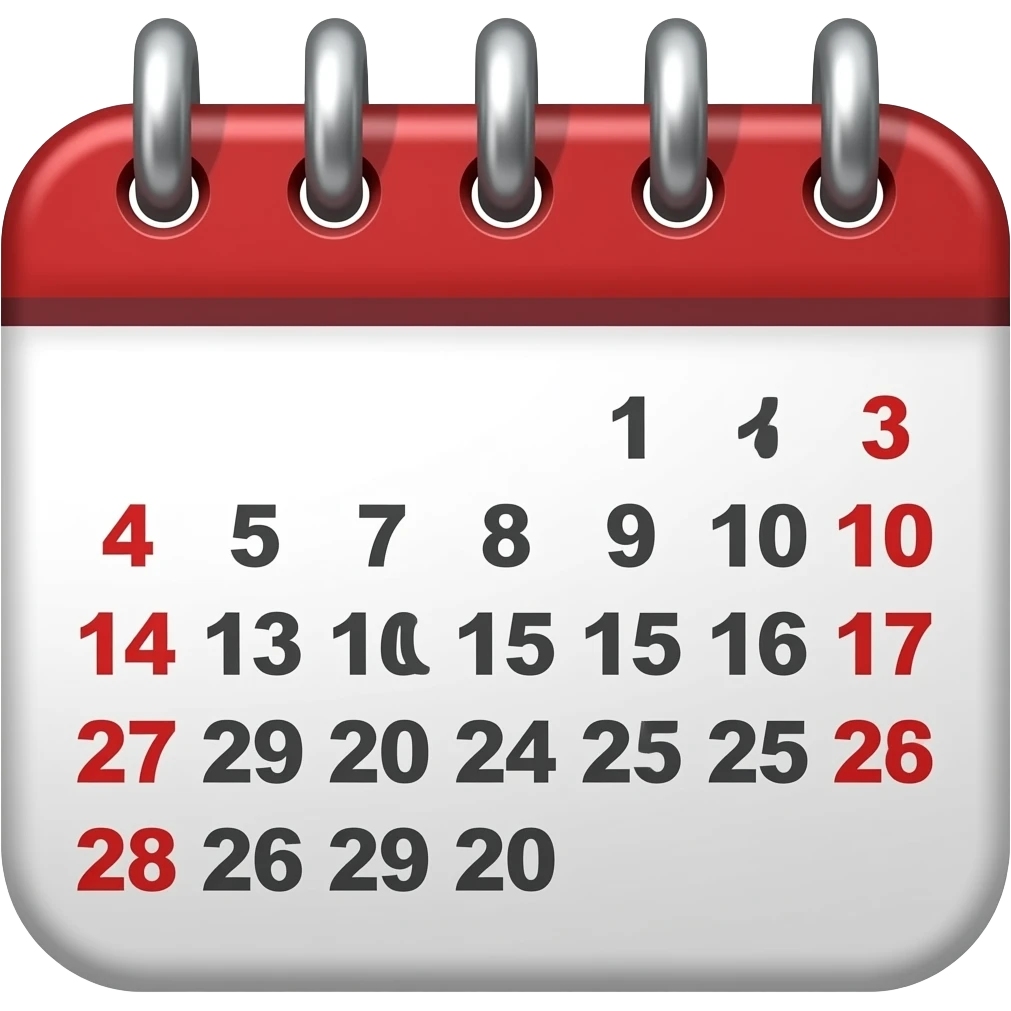 Calender without numbers. emoji