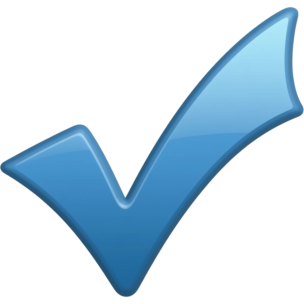 Blue tick emoji