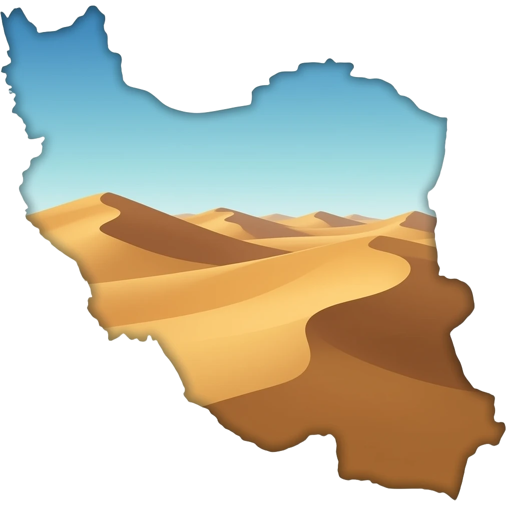نقشه ایران با طرح کویر emoji