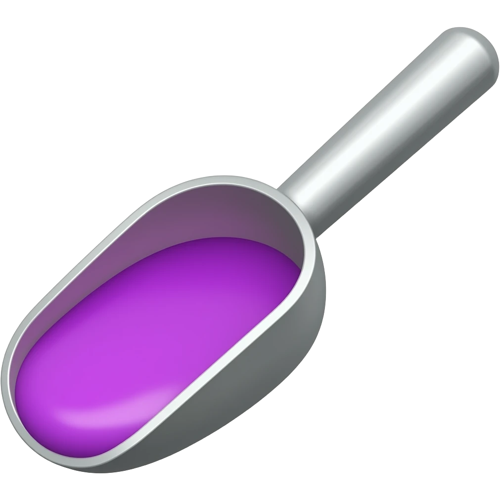 A scoop that is scooping the information but make the information purple emoji