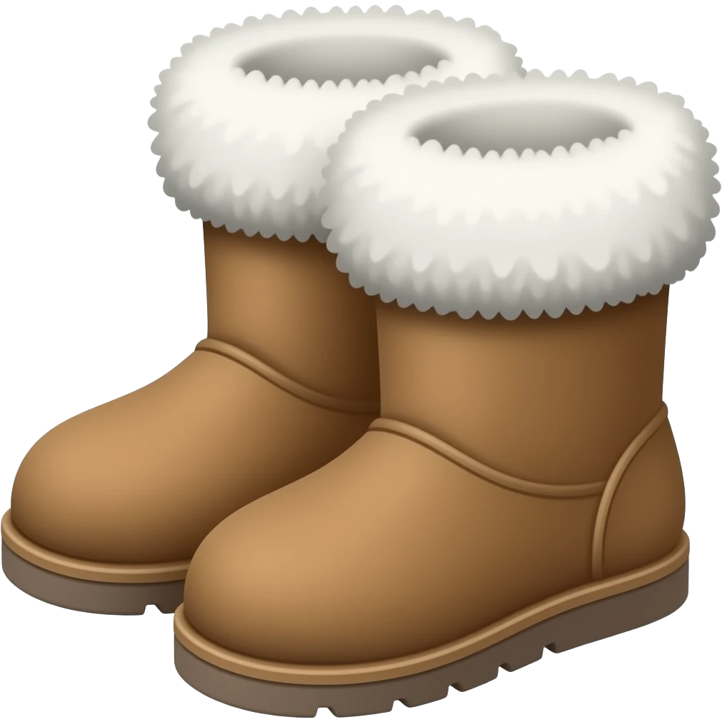 Winter furry boots emoji