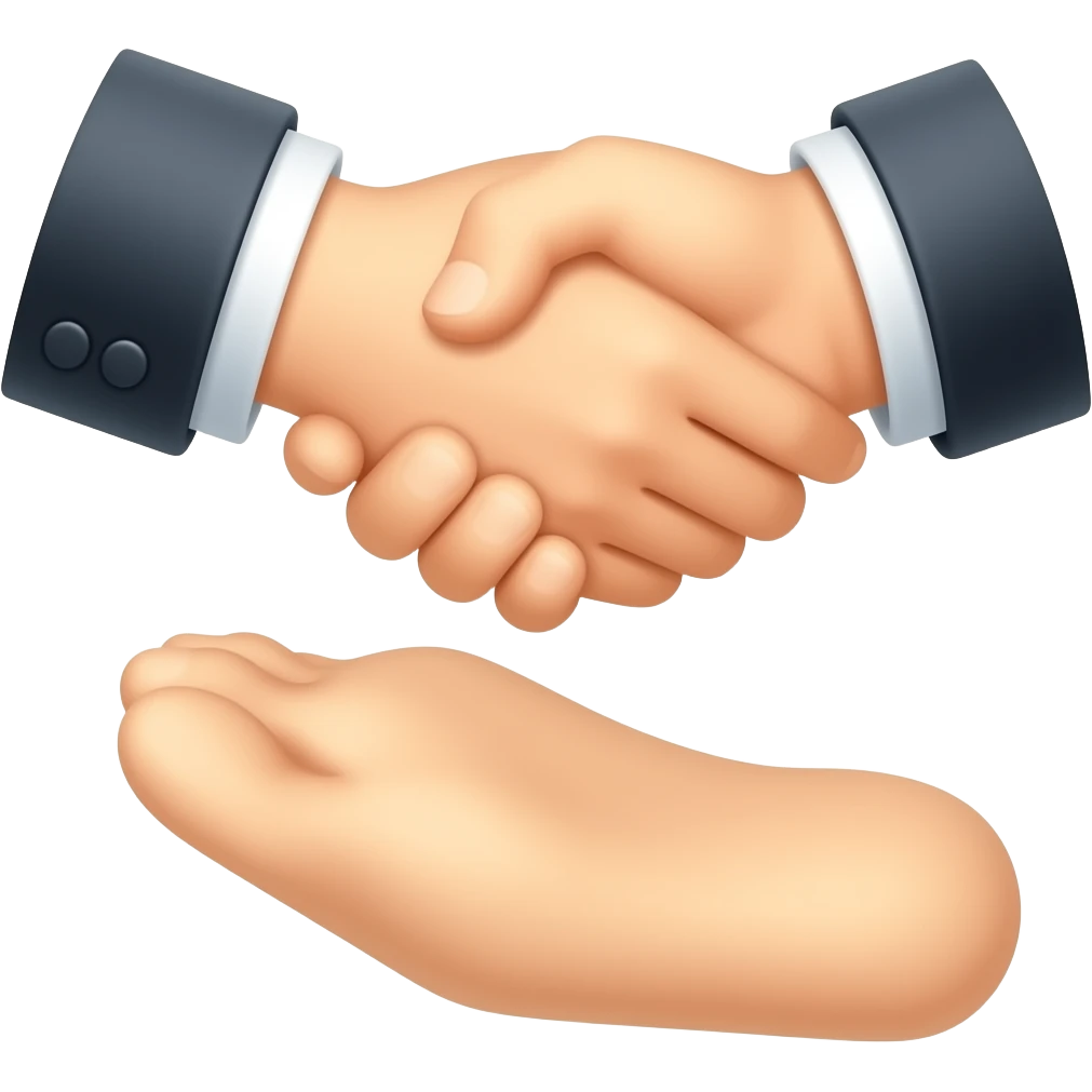 🤝 = ¿? 🦶 emoji