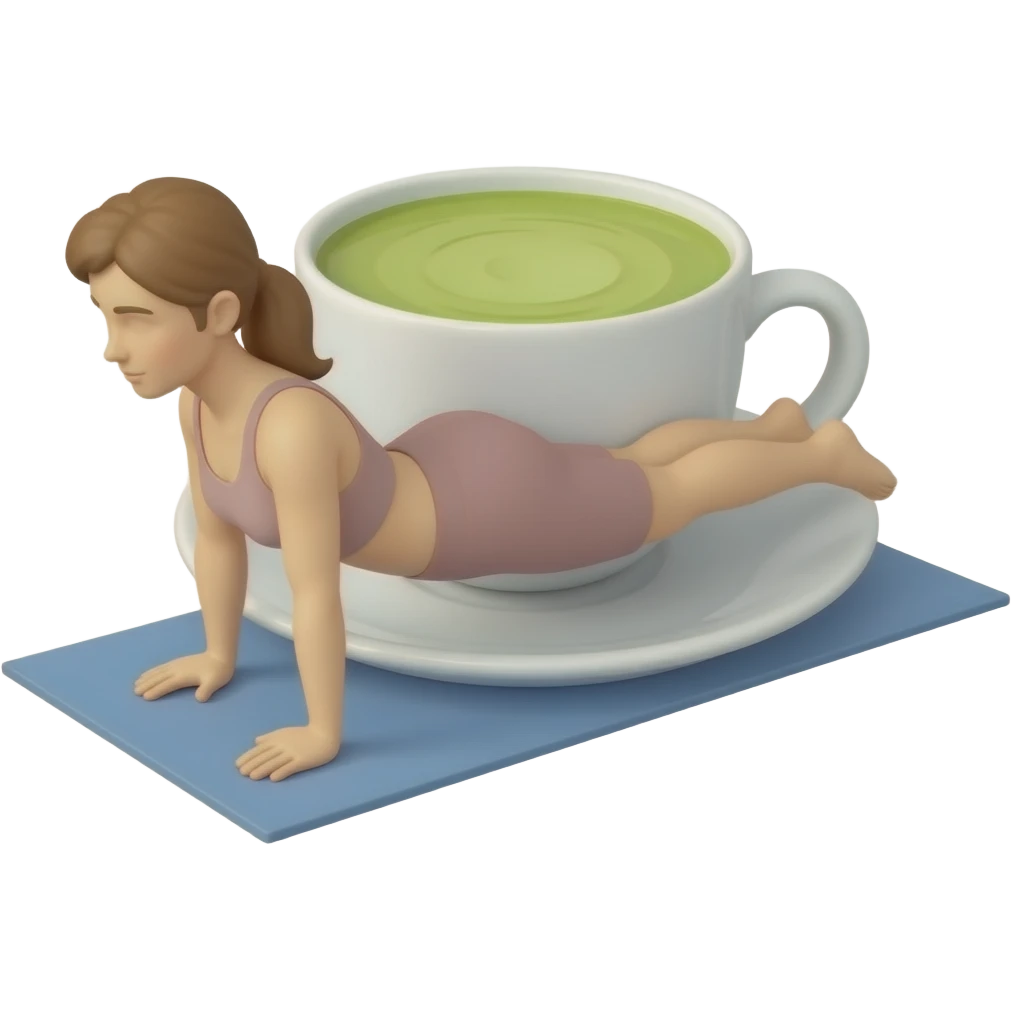 Matcha and pilates emoji