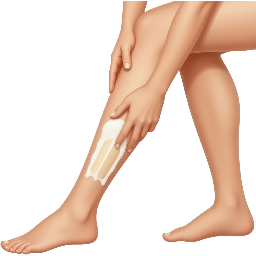waxing leg emoji