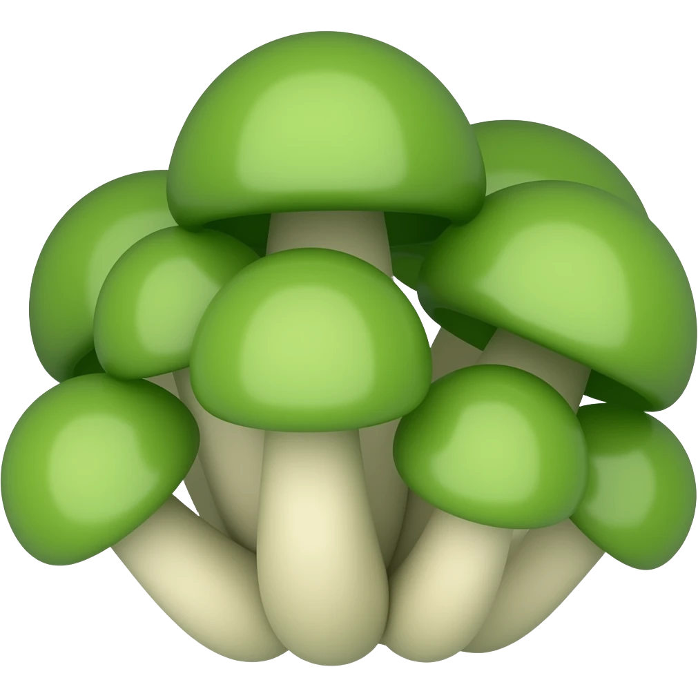 Bundle of green mushroom emoji