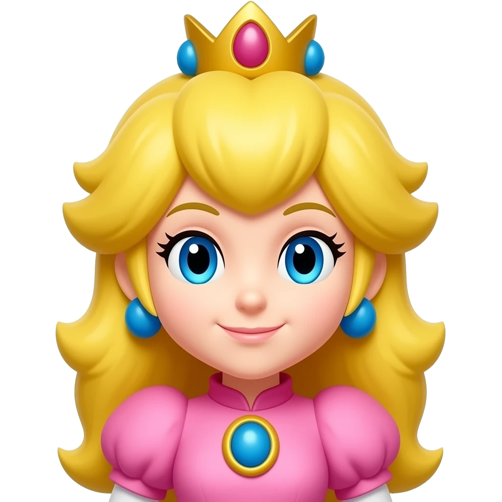 PRINCESS PEACH FACE ONLY AND NOT SHOW BODY emoji