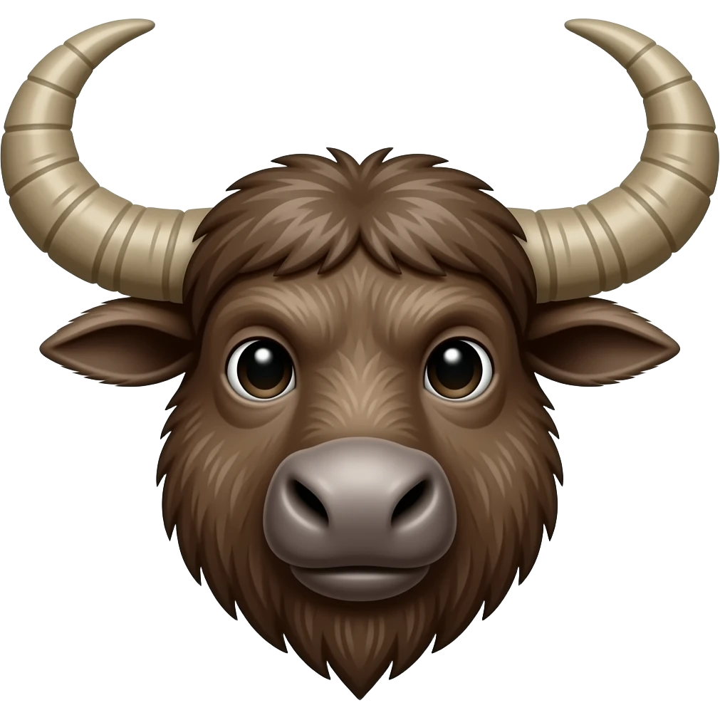 Gnu portrait face emoji