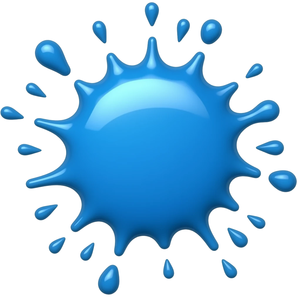 splash Blue color emoji