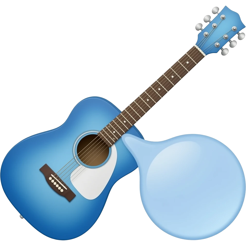 Blue guitar emoji