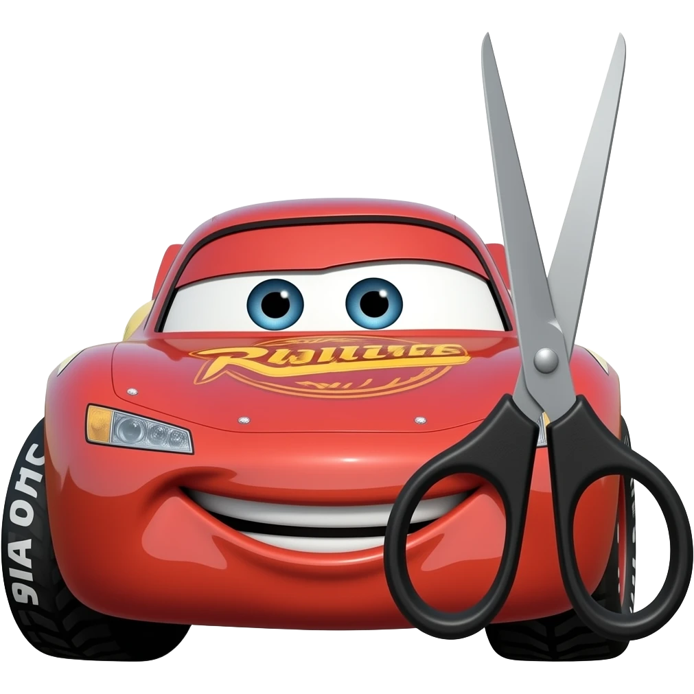 Lightning McQueen tesoura emoji