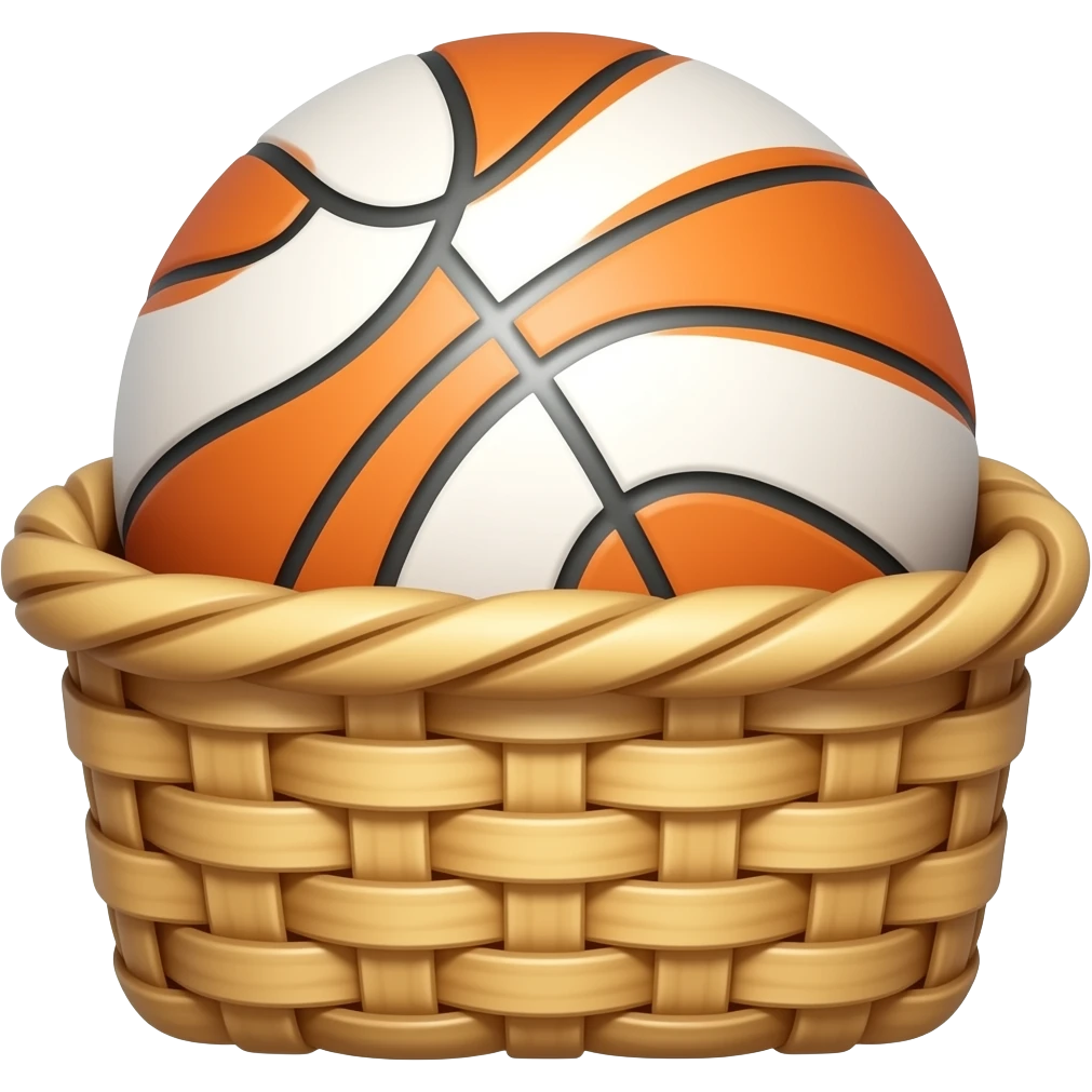 the ball goes into the basket emoji